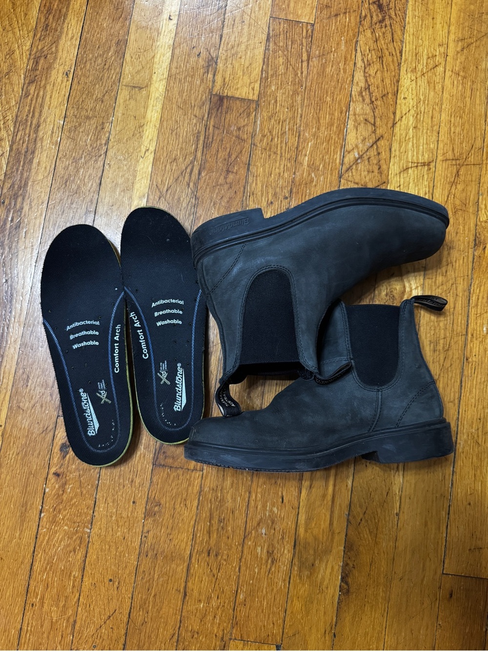 Blundstone Dress Boot #1308 Rustic Black M7/W9 AU6 Chisel Toe Chelsea - Picture 3 of 4